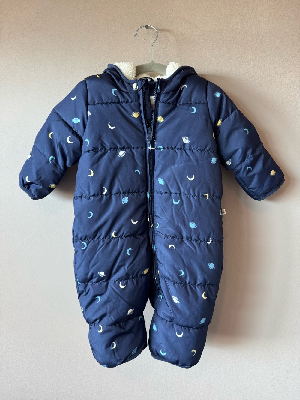 Gap Baby Fleece Lined Space Puffer Footed Pram Bunting Outerwear 3-6 months